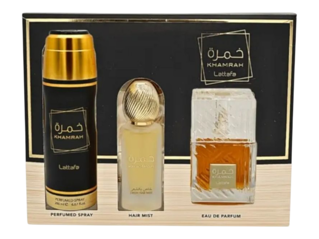 Lattafa Khamrah Gift Set 3 Pcs Unisex image 1